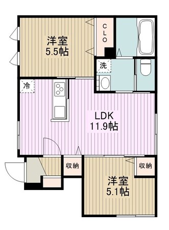 ベルツリーの物件間取画像